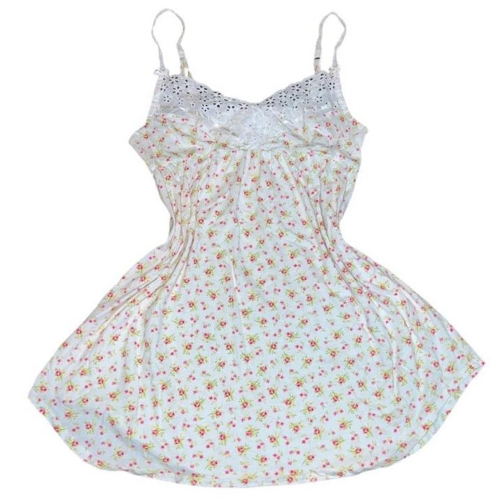Vintage Victoria’s Secret Cotton Floral Slip Dress Nightgown